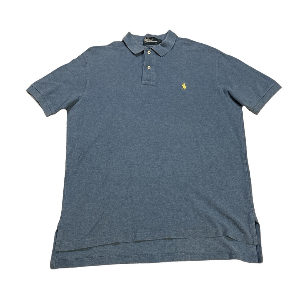 Polo Ralph‎ Lauren Pique Polo Blue with Yellow Pony Size Large